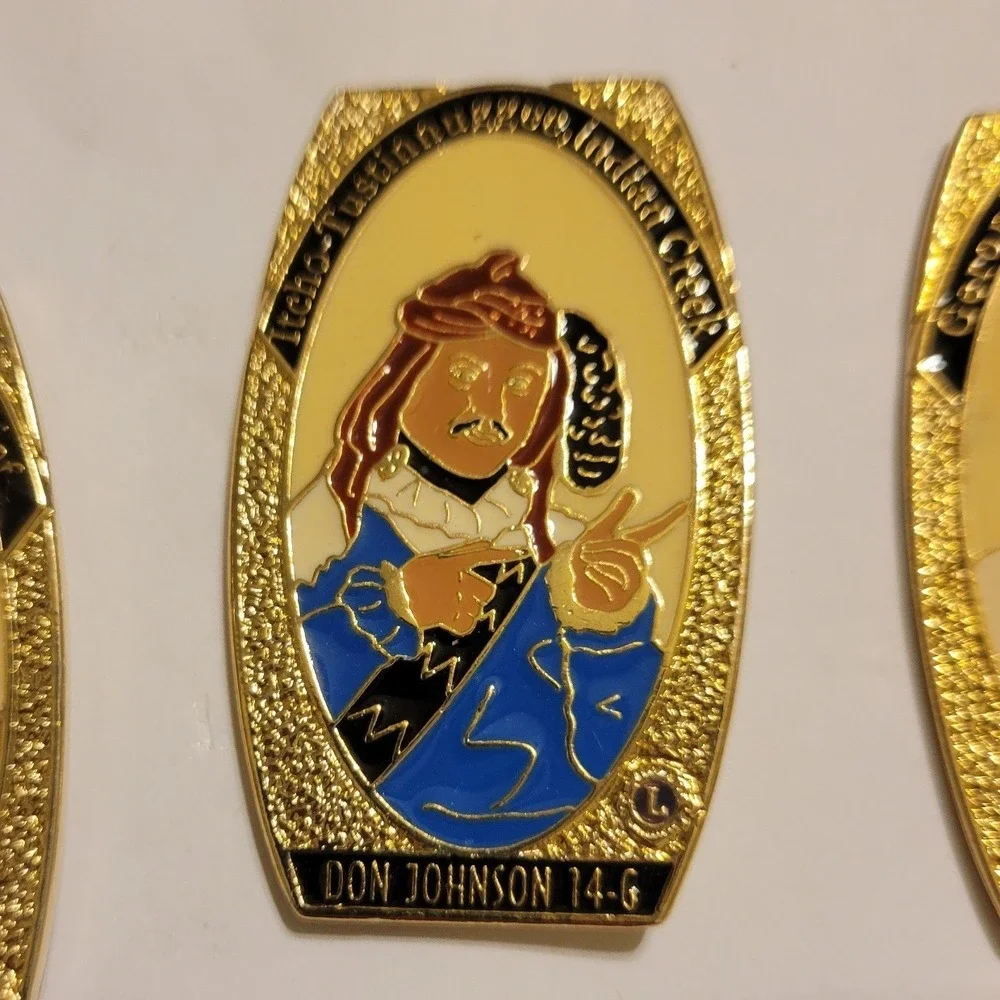 13pc Lions Club‎ International Native American Chiefs Enamel Trading Pin Set